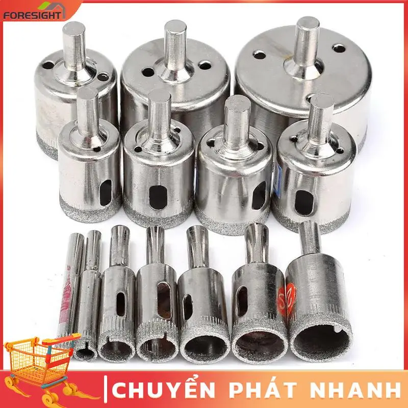 BỘ 10 MŨI KHOAN KÍNH KHOAN ĐÁ GẠCH TIỆN DỤNG phi 3 đến 30mm