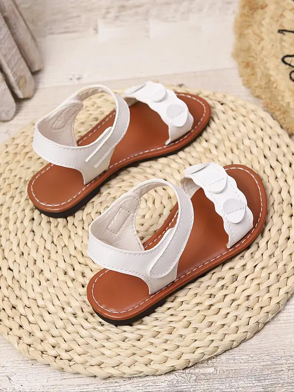 Girl's Ethnic Pattern Velcro Design Sandals, Casual Comfortable Flat Sandals for Summer, Non-slip Wear-resistant Sandals for Outdoor Holiday 6