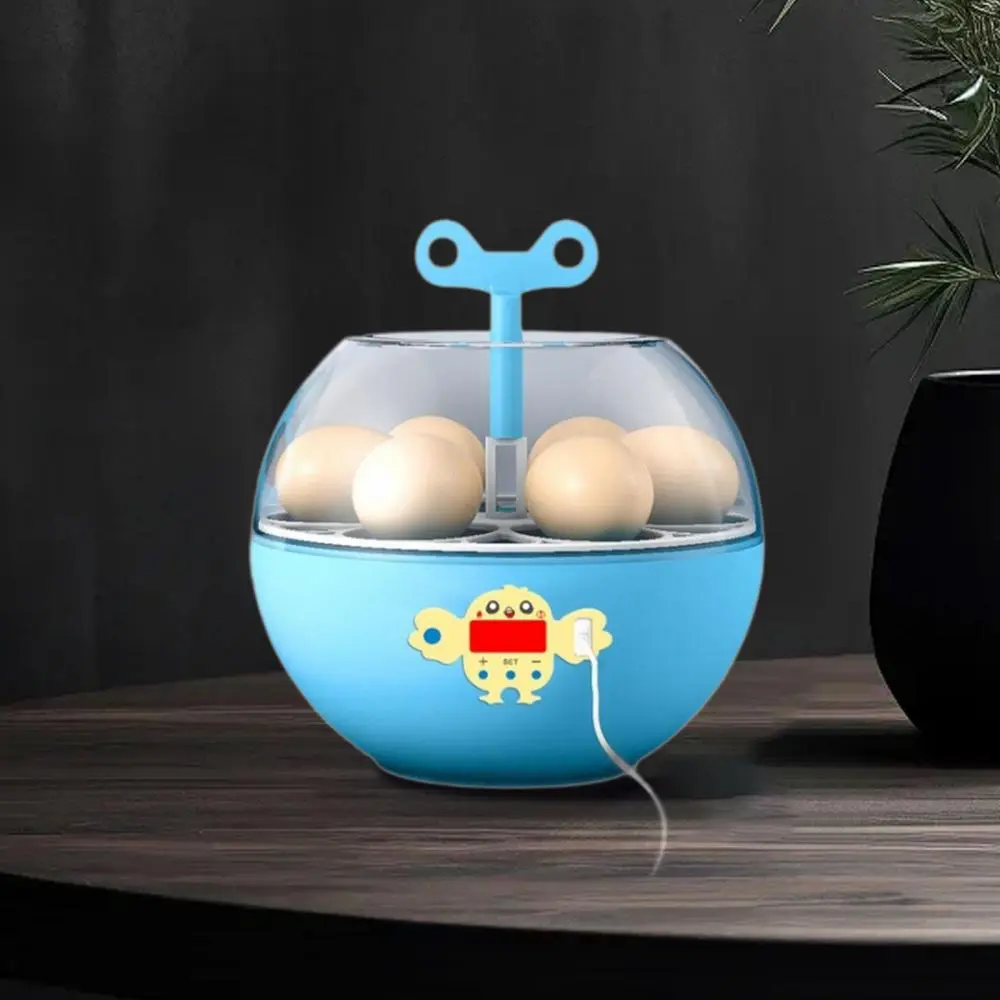 6 Eggs Incubator, Chicken Hatching Machine, Visible Digital Egg Incubator Chicken Hatcher for Chickens Duck Farm Supply Goose