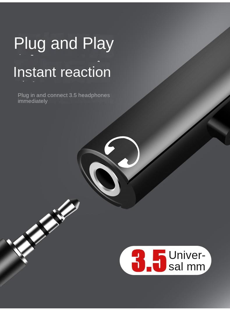 Product Introduction of Type-C Headset Adapter Android 3.5mm Interface Live Broadcast Typec Converter 2-in-1 Audio Adapter Cable 6