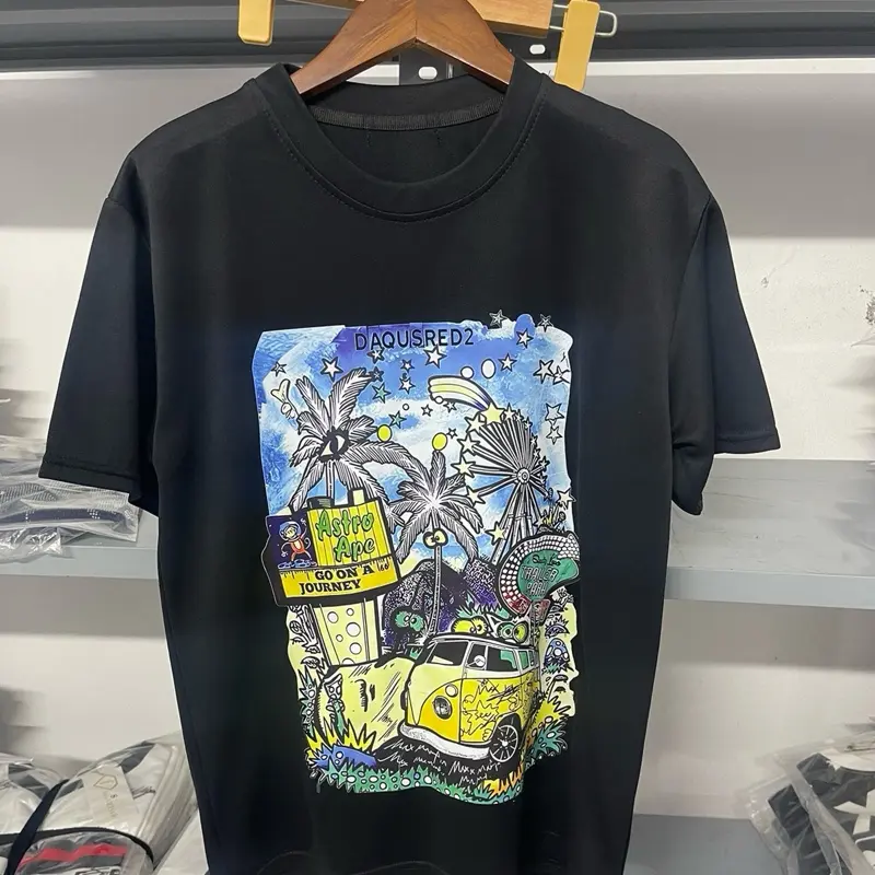 Áo thun CÂY DỪA Ô TÔ DQS2 in Pet cực nét size 30-70kg Unisex Nam nữ menswear