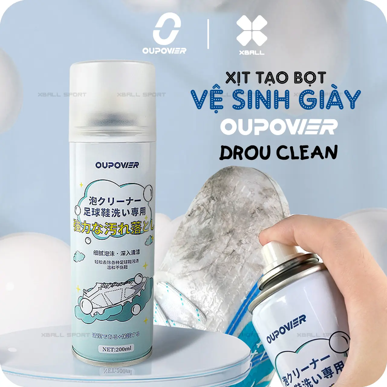Chai xịt làm sạch, vệ sinh giày. Chuyên dụng cho giày bóng đá