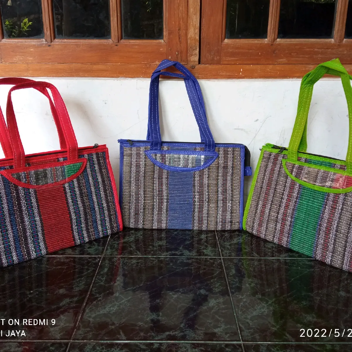 Tas Tenun Tikar Serbaguna / Tas Hajatan / Tas Murah / Tas Anyaman Rajut