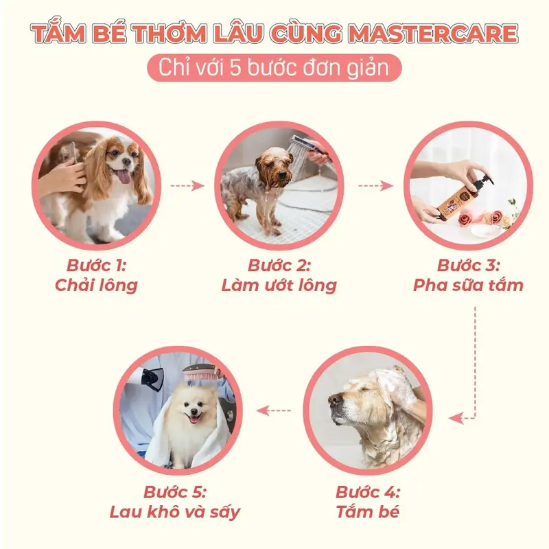 Sữa tắm cho Chó Poodle MasterCare 50ml - Thơm lâu, khử mùi hôi chó, mượt lông, không cay mắt 4