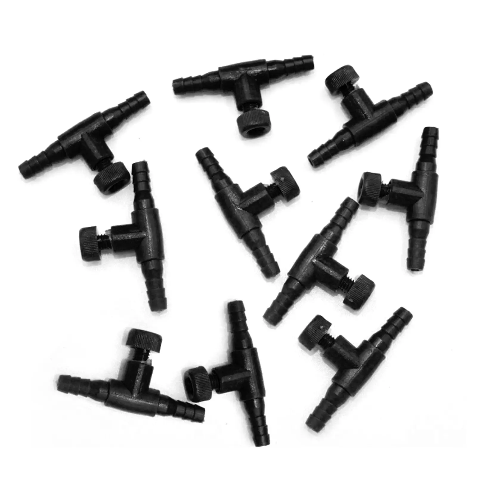 10 Pieces Plastic Control Valves Hose Connector Fish for Tank Air Pump Accessori