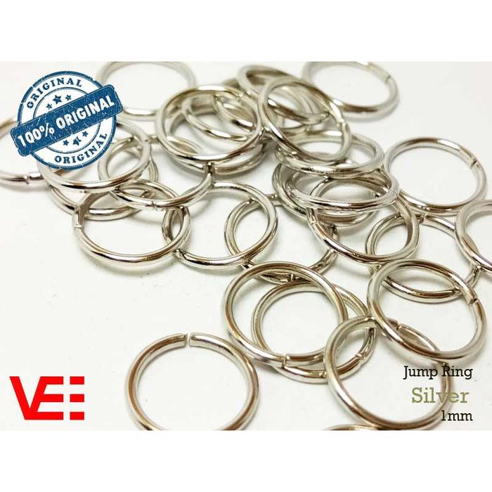 Gambar VeE 100 Buah  Jump Ring  1cm Silver dari Vee Jewelry Store Kota Bekasi Tokopedia