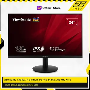 Monitor Gaming ViewSonic VA24G1-H 24 Inch IPS FHD 144Hz 1ms 400 nits - Garansi Resmi