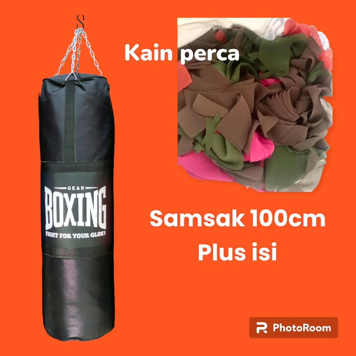 SAMSAK TINJU UKURAN 100CM PLUS ISI KAIN PARCA BOXING MMA MUAYTHAI SUPER MURAH Abu Olahraga