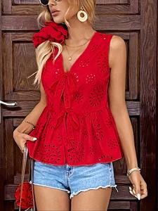 Women's Plain Tank Top, Casual V Neck Sleeveless Top for Summer, Ladies Clothes for Daily Wear