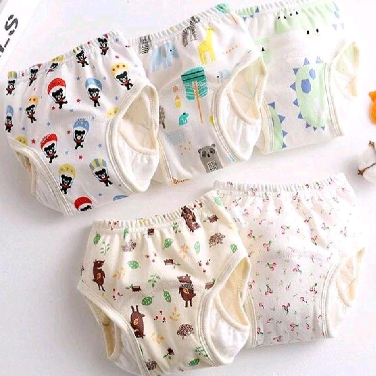 Mẫu mới 05 Quần Tập Bỏ Bỉm Vải Có Vách Ngăn Chống Tràn Cho Bé 4-22kg