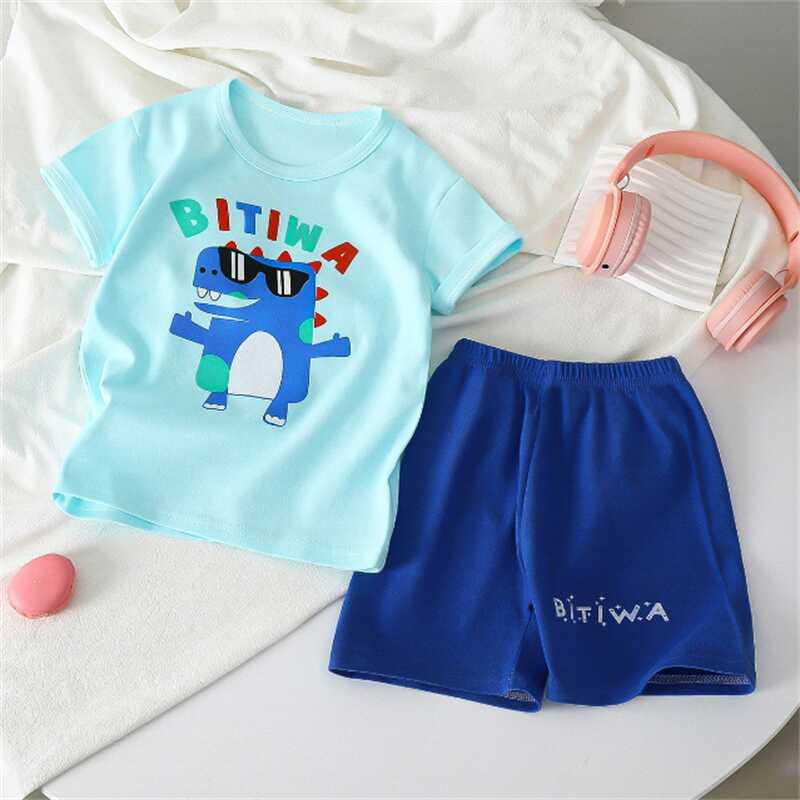 Product Introduction of Xiaozhima Fashion Boy Clothing Set Cartoon Car Vehicles Animals Pattern Summer Short Sleeves T shirt and Shorts Kids Boys Girls Clothes Sets Korean Style Outfits For 0 7 Years 19