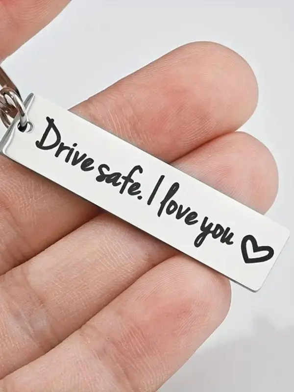 Summer 2024 Fashion Letter Pattern Slogan Metal Keychain for Men & Women, Stainless Steel Designer Keychain for Daily Key Decor, Exquisite Keychain for Birthday & Christmas Gift, Nanny Gift 2