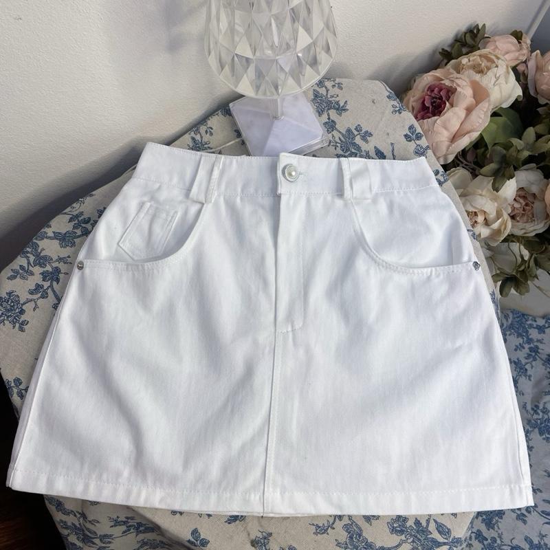 Chân Váy Kaki Jean Dáng Ngắn Chữ A Fom Dáng Trẻ Trung - Hàng Thiết Kế Chuẩn Fom - Chất Vải Mềm Co Giãn Nhẹ 4