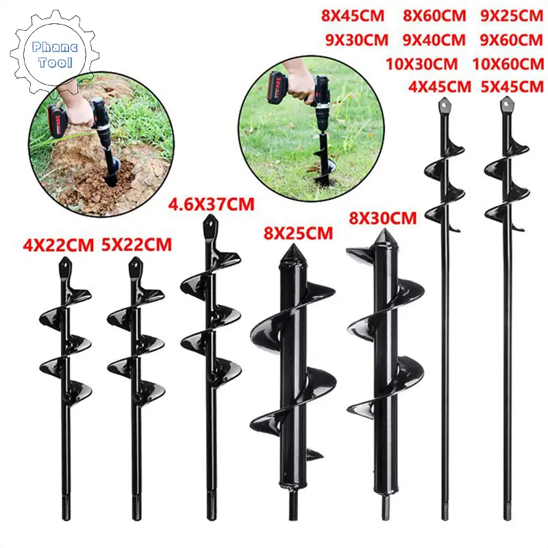 Mũi Khoan, Cần Xoắn Ốc, Cần Ngắn, Thích Hợp Để Làm Vườn, Cắm Hoa Và Cây Trồng, Đào Lỗ, Đất Rời, Mũi Khoan Trầm Hợp Kim