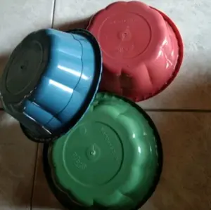 1LUSIN/ 12PCS BASKOM PLASTIK BENTUK BUNGA