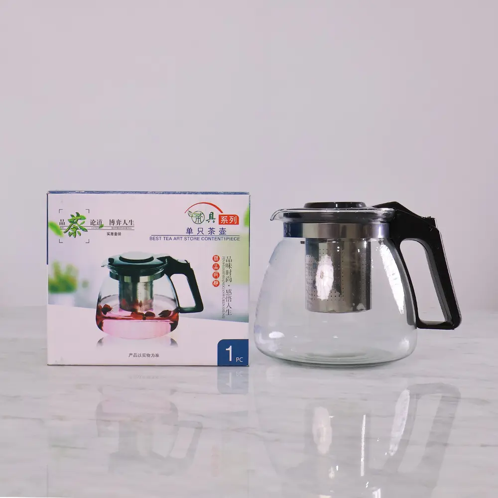 KR Teko 900ML Tempat Teh Kopi Transparan Dengan Saringan