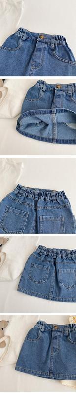 Product Introduction of Girls' denim skirt New Western style summer A-line skirt bag hip skirt Korean version 3