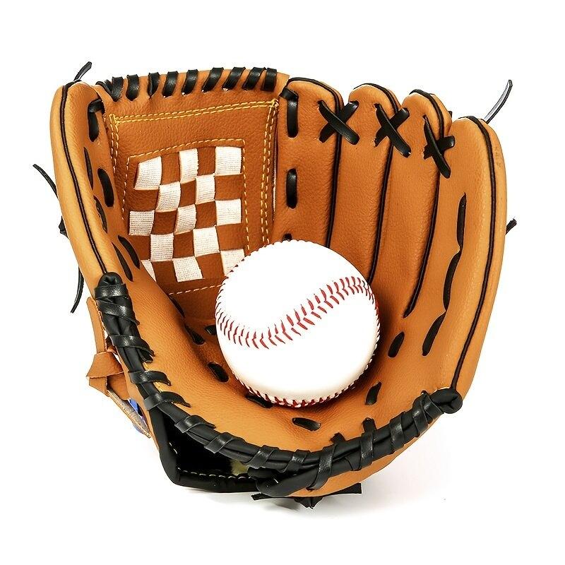 Soft & Durable Faux Leather Baseball Gloves - Perfect for Kids, Teens & Adults! 0