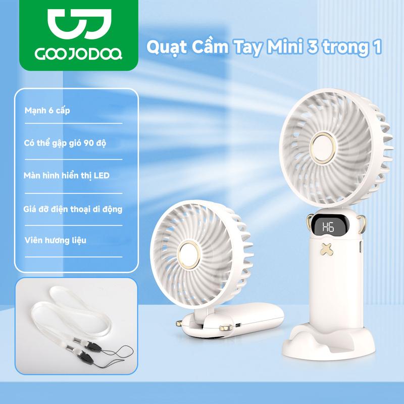 [GOOJODOQ] QUẠT CẦM TAY MINI 3 TRONG 1 SIÊU TIỆN LỢI Led Phụ Kiện Usb