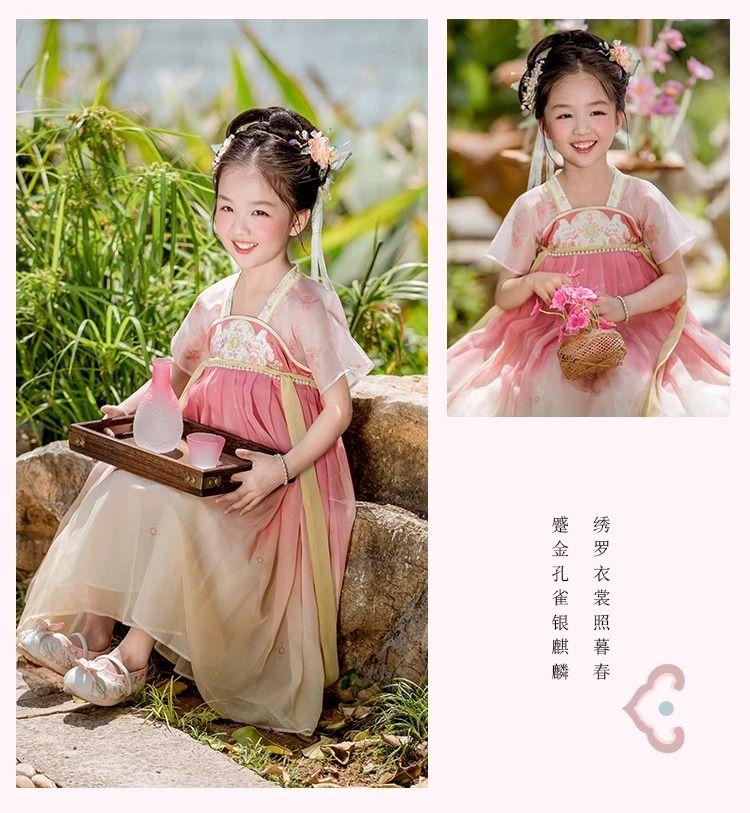 Product Introduction of Váy Quần Áo Trung Quốc cổ Trang Cho Bé Gái, Phong Cách Trung Quốc Cao Cấp Siêu Thanh Lịch, Váy Công Chúa, Trang Phục Biểu Diễn Phong Cách Trung Quốc Cho Bé Gái, Có Sẵn Kích Thước 100-160 6
