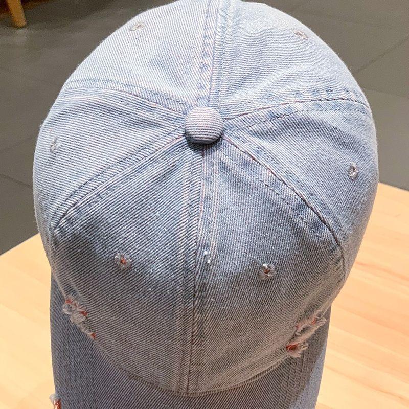 Product Introduction of Mũ Bóng Chày Denim, Phong Cách Cổ Điển Màu Trơn Thời Trang Cá Tính, Mũ Lưỡi Trai Rách, Thiết Kế Lỗ, Hợp Xu hướng Cho Nam Và Nữ, Phong Cách Hip-Hop Đường Phố, Mũ Chống Nắng Hat Cap 6