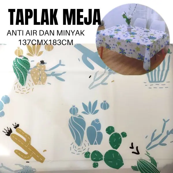 cuci gudang Taplak Meja Premium Anti Air 137*180