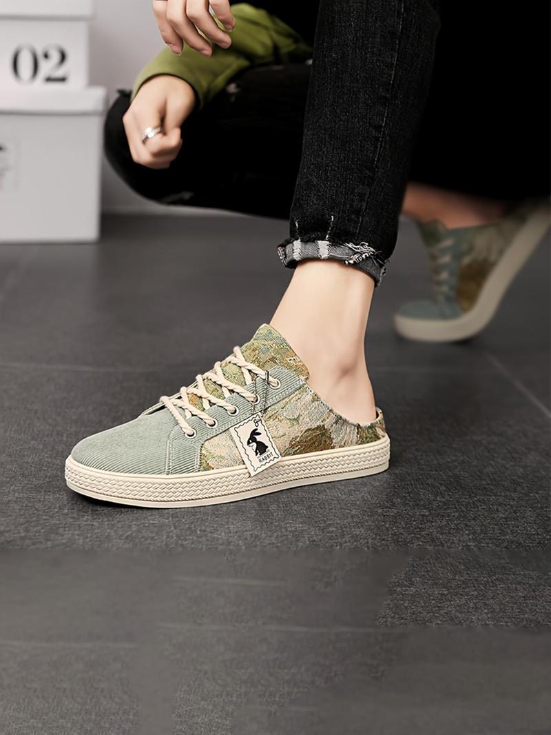 Product Introduction of Men's Patchwork Design Skateboarding Shoes, Sporty Comfortable Shoes for Daily Wear, Male All-match Round Toe Shoes for Daily Wear 6