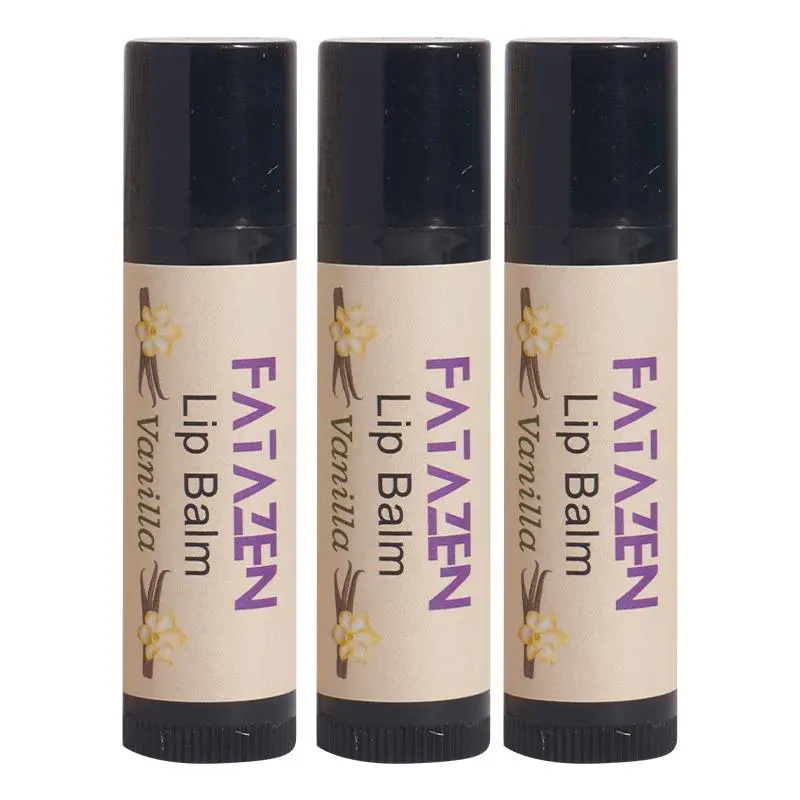 Vanilla Lip Balm, 3 Counts/set Organic Honey Lip Balm with Vanilla-flavored Chapstick Shea Butter, Moisturizing & Revitalizing Lip Balm, Lip Treatments for Daily Use