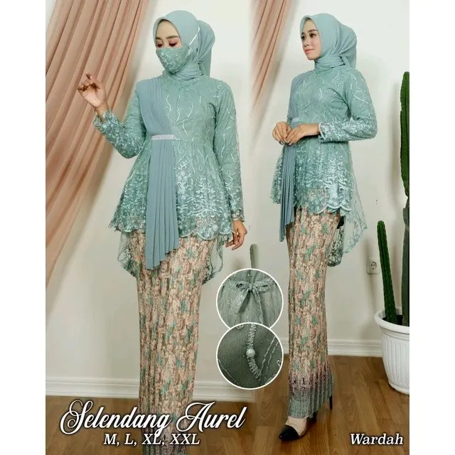setelan kebaya wisuda selendang  aurel Wanita 2