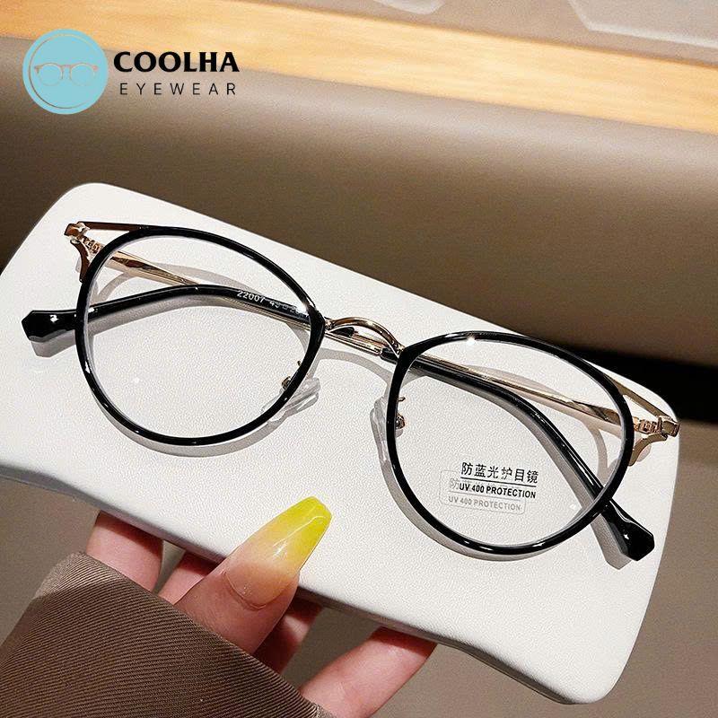 Kính mắt mèo thời trang cao cấp nam nữ chống tia uv và ánh sáng xanh thay đươc tròng cận MINASO 123