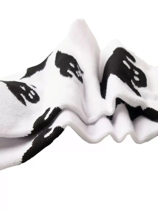 Women's Streetwear Halloween Ghost Print Crew Socks, Y2K Wear Streetwear, Mid-calf Long Socks, Women Socks for All Seasons, 2024 Trendy Matching Seamless Socks, Autumn Wear Autumn Winter Wear, Womenswear 5