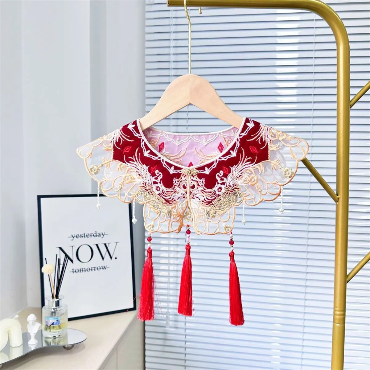 Hanfu Cloud Shoulder, Có Thể Tháo Rời Cổ Áo, Phong Cách Trung Quốc Khăn Choàng, Thích Hợp Cho Người Lớn Và Trẻ Em, Bộ Đồ Tang, Phong Cách Cổ Trang Thêu, Phụ Kiện Tua Rua, Phụ Kiện Áo Ghi Lê, Phong Cách Dân Tộc