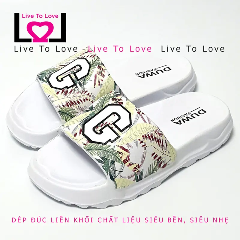 Dép Nam, Nữ Đúc Liền Khối Siêu Nhẹ DUWA LT2263 - Hàng Chính Hãng - Slipper, Dép Đế Bằng Quai Ngang Dép Lê 2