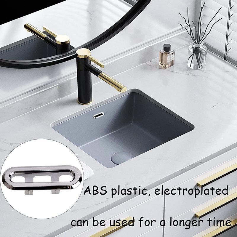 Product Introduction of 1pc Wash Basin Overflow O-Ring Bathroom Household Bathtub Overflow Ellipse Ring Sink Washbasin Hole Overflow Ring 2