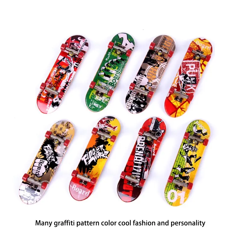 Fingerboard merk Skatepark Mainan papan Skateboard jari ukuran mini miniatur hobi koleksi Kado Fidget 1