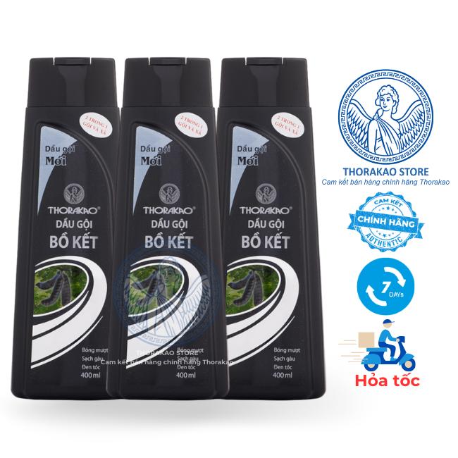 Dầu gội xả đầu Bồ Kết Thorakao 400ml 2 trong 1 sạch gàu đen tóc óng ả mượt mà - Thorakao Store.