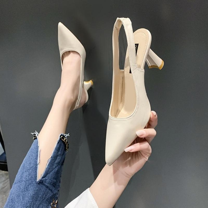 Product Introduction of [SIÊU SALE] Mua một tặng một thời trang đơn giản Pháp mũi nhọn nữ giày cao gót tự nhiên tăng 7cm nhẹ nhàng thoải mái cao cấp mềm da lâu dài không mệt mỏi nữ giày cao gót + Gửi vớ | Mua giày tặng vớ 6