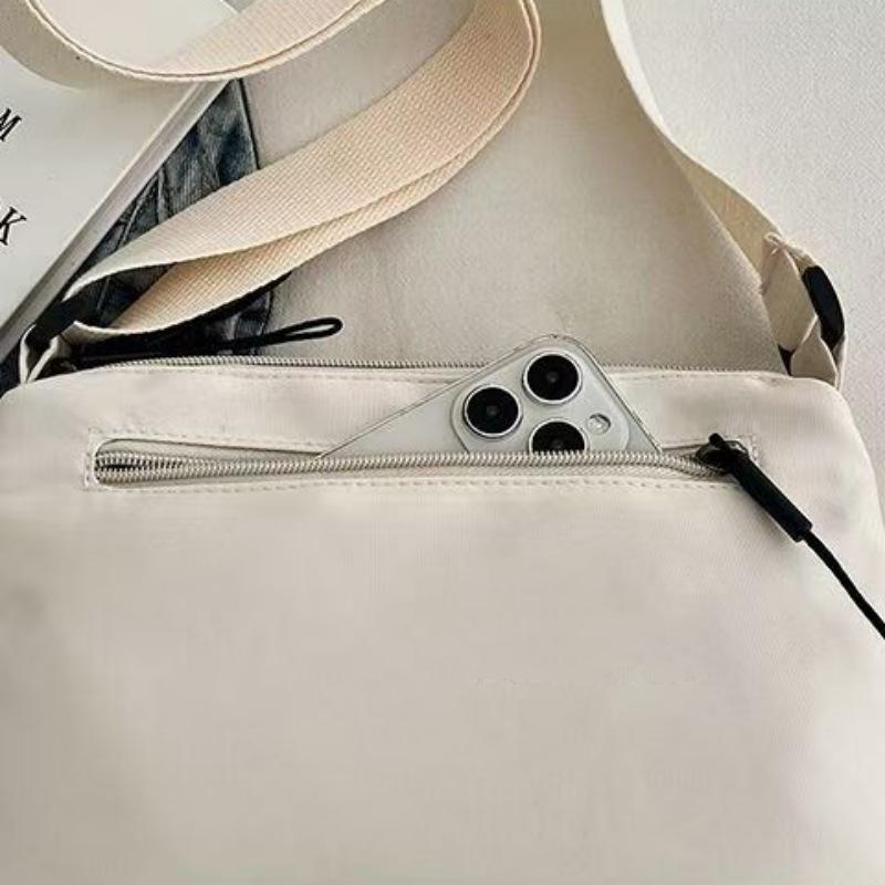 New fabric bag Japanese fashion simple shoulder crossbody bag multi-layer isolation bag style women's canvas bag 5