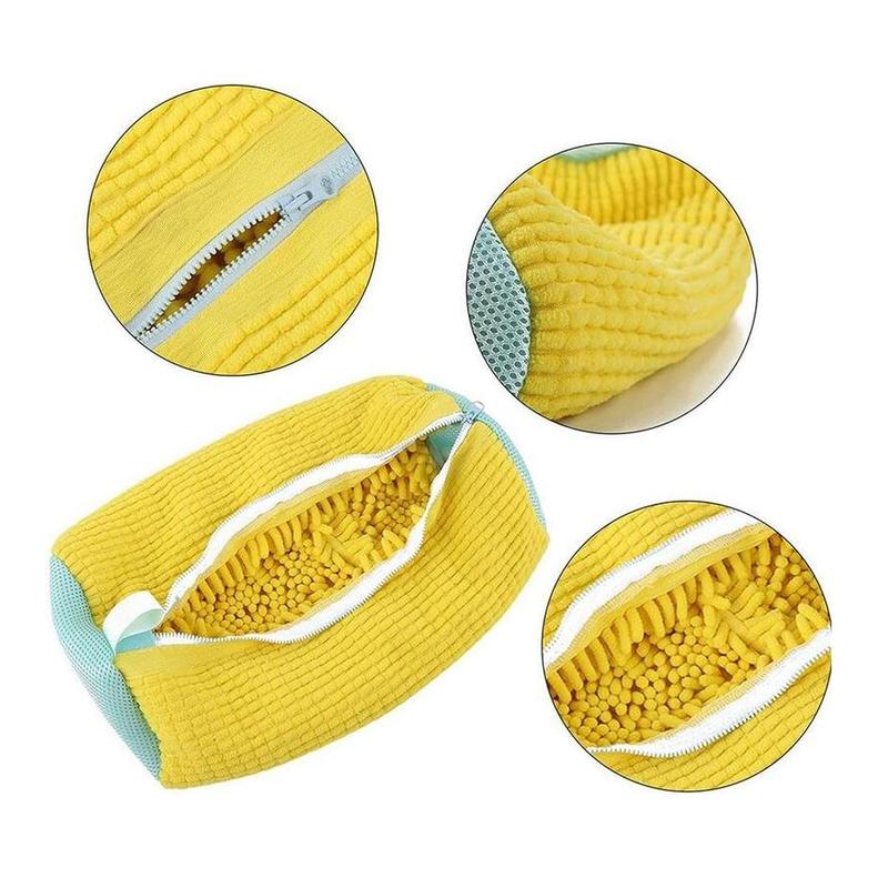 Shoe Wash Bag, 1/2/4pcs Household Reusable Durable Mesh Wash Bag with Zipper and Strap, Anti-distortion Machine Wash Shoe Pouch for Home Daily Use 2
