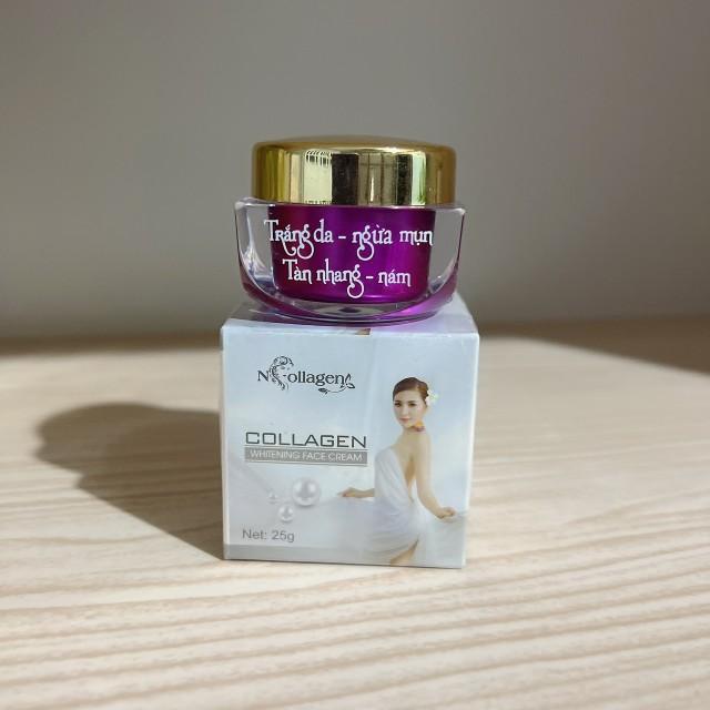 Product Introduction of Kem Face Tím Collagen Hỗ Trợ Dưỡng Trắng Da 25g 1