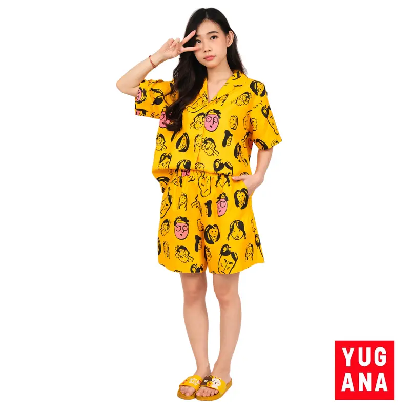 Yugana - DARRA Setelan Wanita Lengan Pendek 3