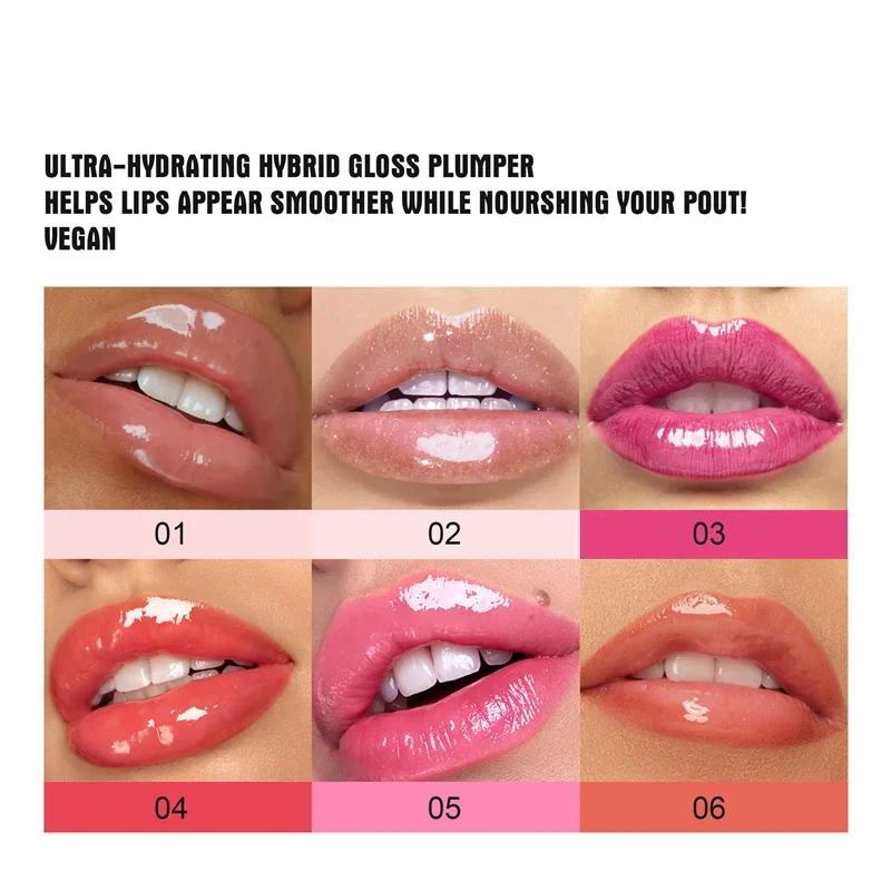 Lip Plumping Booster Gloss High Shine for Plumper Looking Lips Extreme Shine Crystal Volume Lip Oil Cosmetics Makeups 4