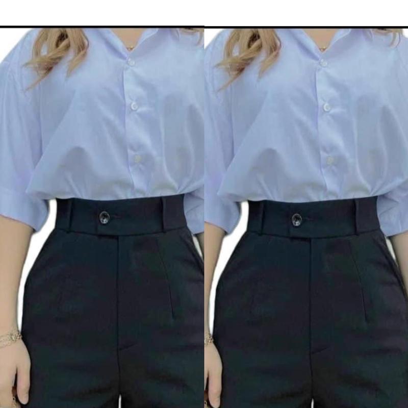 M1 Quần Tây Một Nút Cài Lệch Lưng Cao Dài 89cm 95cm Và 102cm Có Bigsize Women Nữ Baggy