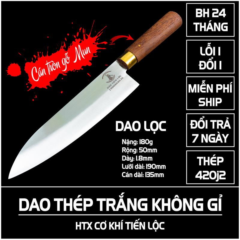 dao chuyên lọc xương, thịt cá được làm từ thép trắng không gỉ 420j2