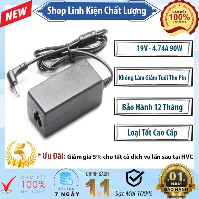 Sạc Laptop Dòng A.C.E.R 19V - 4.74A Công Suất 90W