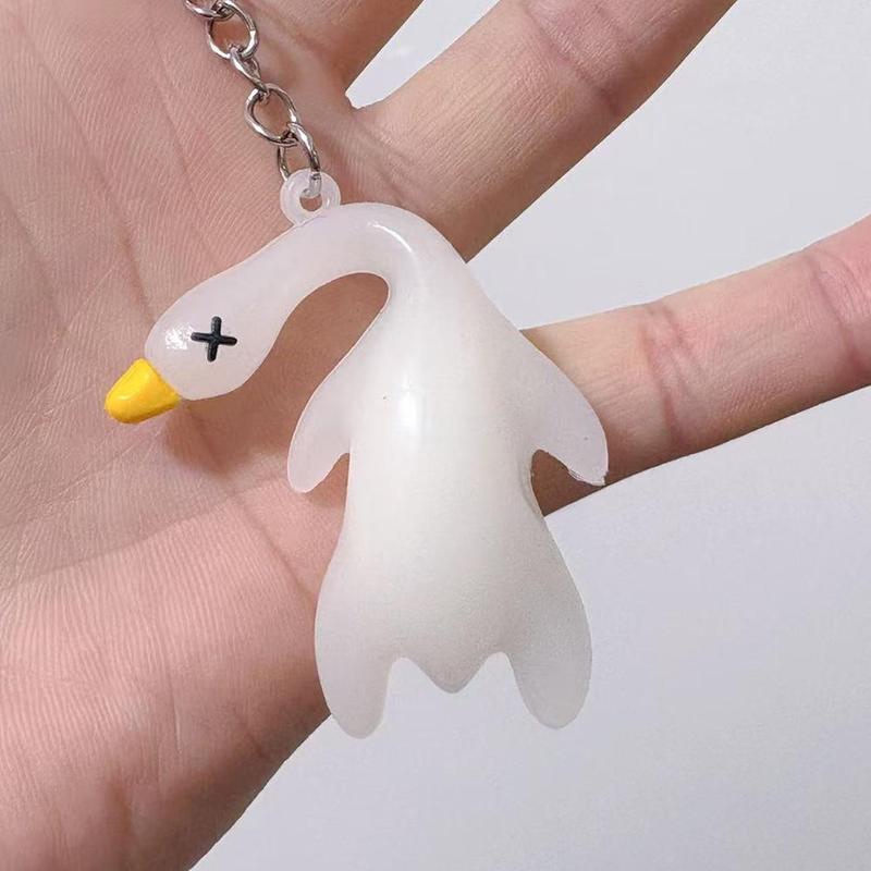 Product Introduction of Funny Color Change Duck Bag Pendant UV Simulation Roast Duck Car Pendants Keyrings For Handbag Accessories Gift 16