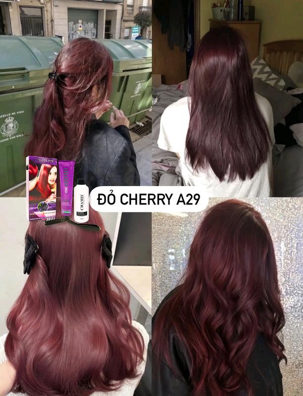 Kem nhuộm tóc siêu dưỡng Olive 3D màu nâu lạnh, nâu sáng, nâu tây, đỏ tìm Chamis không cần tẩy tóc, dưỡng mềm mượt (Bao gồm Oxy, Bao tay, Lược) Đổi Màu Tóc Dưỡng Tóc Women