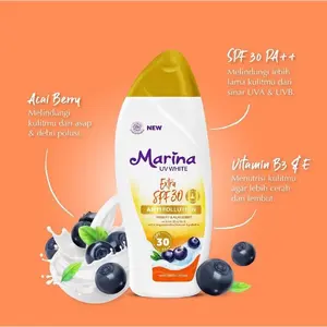 SPF 30 Marina UV White Extra SPF30 Anti Pollution 92ml  185 ml Body Lotion Halal