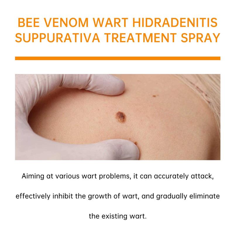 Product Introduction of Bee Venom Wart Cleansing Spray, 1 Piece Wart Care Spray, Skin Care Product for Improving Skin Granular Nevi, Smoothing Skin Warts, Suitable for Men and Women 2