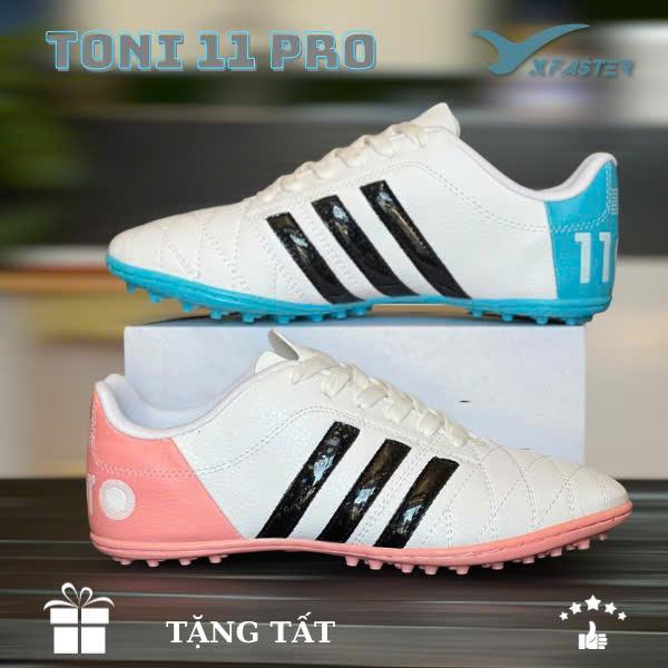 Giày đá banh Toni 11 Pro Xfaster da nhăn, đế vapor bám sân, tặng tất, Sneaker Sport Giày Thể Thao Chống Trơn Trượt Bóng Đá toni 11 Tập Thể Dục 3 sọc kroos giày của toni kroos